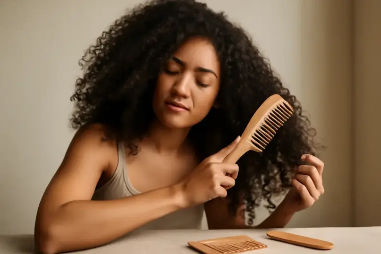 Spazzolare i capelli ricci: quali pettini naturali scegliere per evitare rotture?
